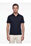 Slim Fit Cotton Anti-Curling Polo Collar Navy Blue T-Shirt Ts 928