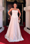 Satin Fabric Drawstring Detailed Strap Evening Dress - White
