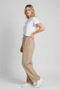 Women's Organic Cotton Muslin Palazzo Pants High Waist Lightweight Fabric - 4