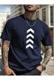 Men's Trendy Cotton Tshirt with Vertical Arrow Graphic Print Design