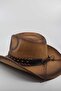 Unisex Vintage Straw Look Western Cowboy Hat - 6