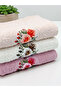 Floral Embroidery 3 Piece 50X90 Hand Towel Set - 2