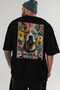 For Dog Lovers 9 Black Oversize T-Shirt with Dog Print on the Back 100% Cotton Unisex Dog Lover Premium Design - 6