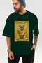 For Dog Lovers 62 Front Dog Printed Green Oversize T-Shirt 100% Cotton Unisex Dog Lover Premium Design - 6