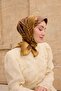 Tivil Silk Scarf 11533 - 21 Brown - Tan Chain Pattern - 2