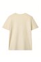 Women's Design Printed Beige T-Shirt Oversize Loose Fit - 3