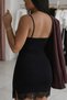 Women's halter neck lace detail short camisole dress - 4