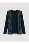 Sparkling Choices Shawl Roba Collar Embroidered Blouse from Shining Store