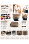 Women's Messenger Bag Lightweight Clinker Fabric Multi-Pocket Crossbody Shoulder Bag 24*16 cm Daily Bag - 5