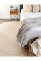 Jute Pure Wool And Cotton White Round Carpet Ultra Soft Area Carpets For Bed Room Living Room And Dining Room Anti-Slip Floor Carpets Easy To Clean Made In Turkey 120X120Cm - 6