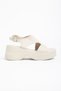 Zri̇n-571 Premium Beige Daily Wedge Heel Women's Sandals - 3