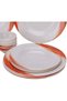 DC2151 Ocean Melamine Ware Dinner Set 14-Pieces, White/Orange - 8