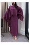 Cape Detail Long Dress - 3