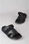Kmc 3519 Genuine Leather Men's Slippers Black - 6