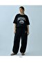 Plus Size Unisex Black Set – Oversized T-Shirt with Butterfly Print and Comfortable Pants Set – 3XL, 4XL, 5XL 6XL