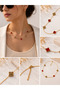 Steel Necklace with Cloth Detail - 3