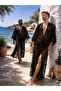 Men's Beach Kaftan Black Lace Dandel - 2
