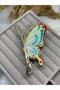 Gold Colored Large Size Enamel Butterfly Latch Buckle - 3