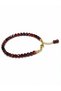 Natural Garnet Stone Steel Bracelet Cube Cut Gold Color Adjustable Women's Bracelet - 2