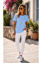 New Season Women's Summer Compact Fabric Pearl Embroidered Blouse - 4