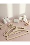 Baby Clothes Hangers - Set of 6 Natural Wooden Baby Wardrobe Organizers (20 cm)