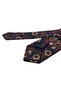 Burgundy Beige Floral Pattern Classic Tie with Handkerchief Kk13711 - 5