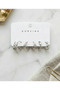 Silver Color Brass Star Model Women's Earring Set Stylish Jewelry