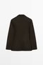 Yün karışımlı çift katlı blazer - 8