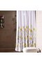 Spring Bloom Printed Shower Curtain 180x180cm - Yellow