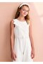 Mayoral Abel Lula Girls' Belted Evening Dress Jumpsuit White - 2