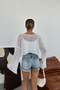 Sequin Beach Casual Crop White - 6