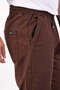 Men's Baggy Fit Linen Fabric Elastic Waist Comfortable Cut Pants - 3