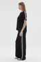 Women's Modal Fabric Sweatpants Set with Snap Buttons and Ribbon Detail on the Sides