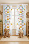 Smiling Sky Patterned Children's Baby Room Background Curtain (Single Wing Pricing) - 2