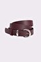 Women's 2.5 cm 3-Piece Set Black-Claret Red-Brown Belt - 4
