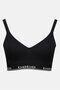 Women Brand Logo Padded Bralette, Black - 2