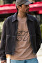 Spiez men's 100% organic cotton washed and printed regular fit t-shirt - 5
