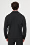 Straight Slim Fit Shirt Collar Zippered Men's Coat Pants Black - 17166.26Y - 5