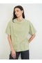 Green Cotton Acid Wash T-Shirt - 3