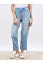 High Rise Faded Straight Fit Jeans