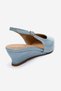 Rosella Baby Blue Patent Leather Mini Wedge Women's Heeled Shoes - 5