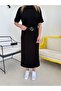 Black Belted Modal Dress - 5