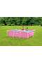 2.2m x 1.5m x 0.6m Pink Rectangular Metal Frame Above Ground Pool – Ages 6+ - 5