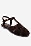 Nathalie Brown Suede Genuine Leather Women's Sandals - 3