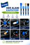 Premium Auto Detailing Brush Set 4 Pieces Interior Exterior Cleaning Wheel Engine and Console Brushes - 4