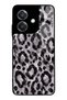 Oppo A3 Gray Leopard Design Glossy Phone Case
