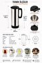 1.5 Liter Stainless Steel Jug |   Single Push Cover |   Leak-Proof Beverage Jug |   3 - 4