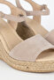 Dovar Women's Suede Look Straw Weave Wedge Sole Buckle Sandals Daily Comfortable Sandals 8 cm - 5