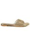 Ladies Flat Sandal Gold - 3