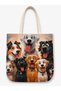 40X40 cm Digital Printed Suede Fabric Women's Shoulder Bag – Multi-Colored Daily and Beach Bag - 6